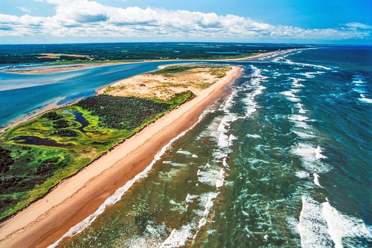 Aerial view of Prince Edward Island National Park
