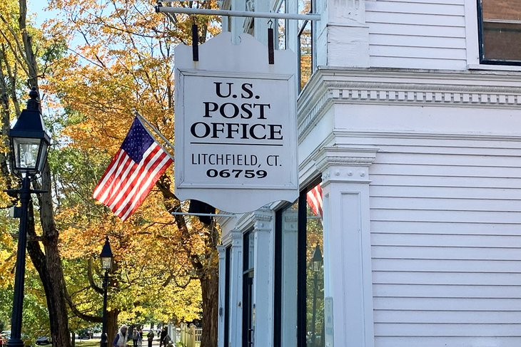 Bureau de poste dans le quartier historique de Litchfield