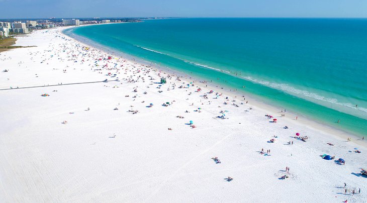 Aerial view of Siesta Key Beach