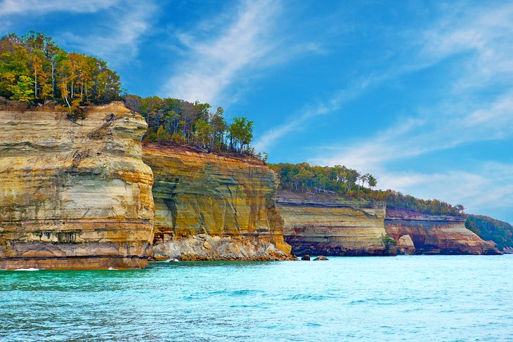 Pictured Rocks Cliffs on Michigan's National Lakeshore