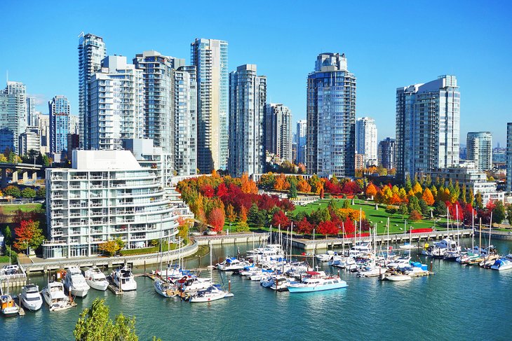 Autumn colors in False Creek, Vancouver