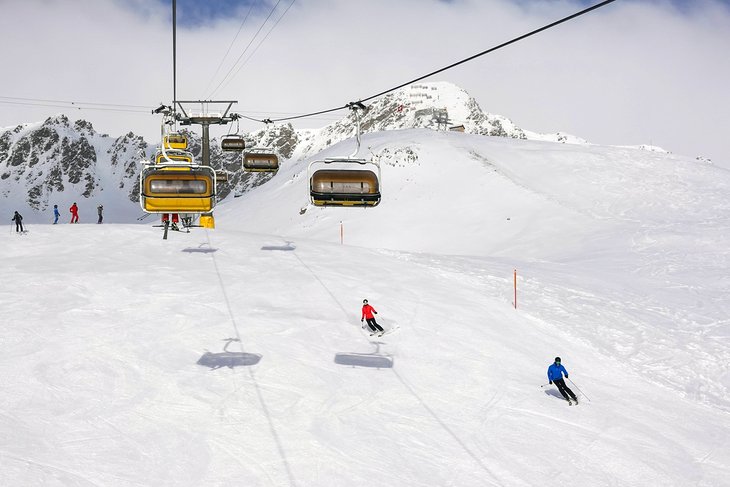 Skiers in St. Moritz