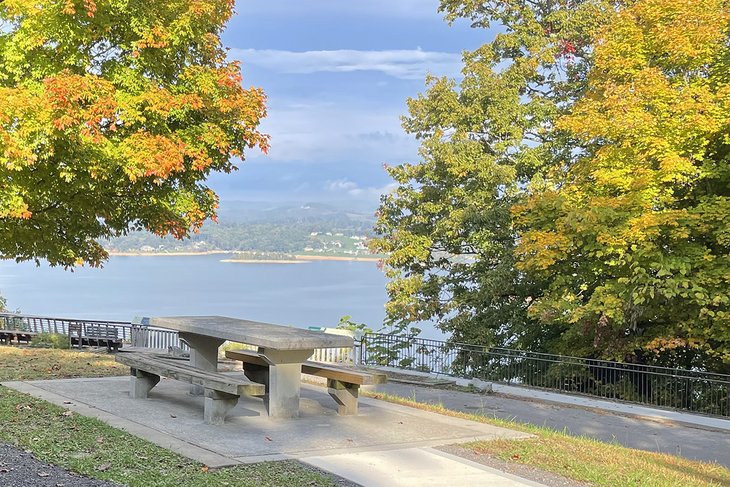 Picnic with a lake view at Panther Creek