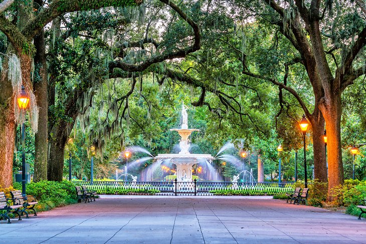 Forsyth Fountain in Savannah, Georgia