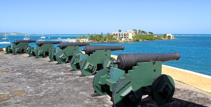 Canons à Fort Christiansvaern, Sainte-Croix, Îles Vierges américaines
