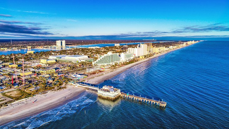 Aerial view of Daytona Beach, Florida