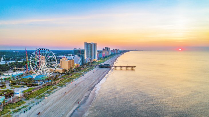 Sun setting over Myrtle Beach