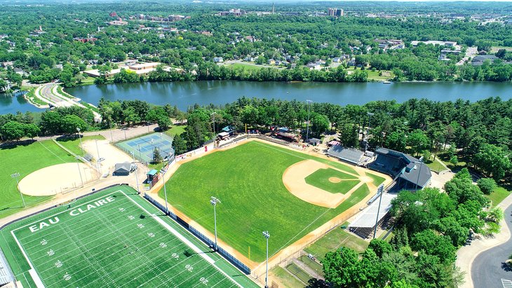 Aerial view of Eau Claire