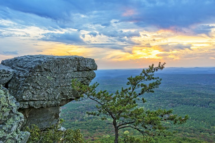 View from Cheaha Mountain at sunset