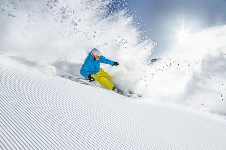 Skier making fresh tracks