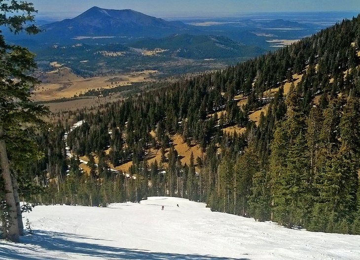 View from the slopes of Arizona Snowbowl Ski Resort