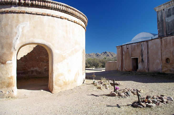 Structures and graves at Tumacácori National Historical Park