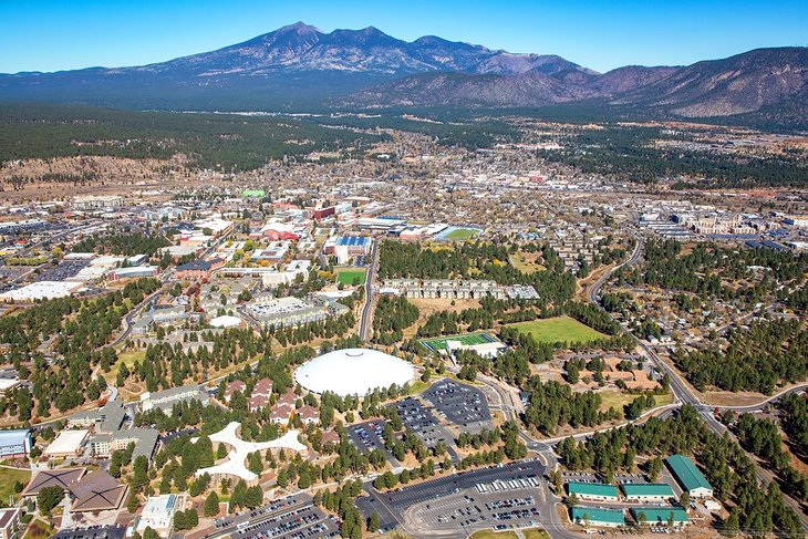 Aerial view of Flagstaff, Arizona