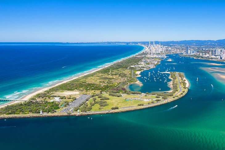 Aerial view of the Spit