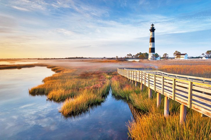 Bodie Island Lighthouse in North Carolina's Outer Banks