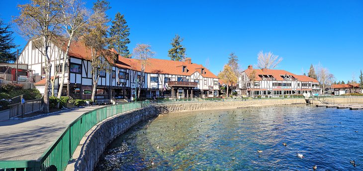 Panoramic view of Lake Arrowhead Village