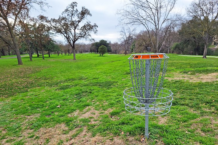 Frisbee golf course in East La Loma Park