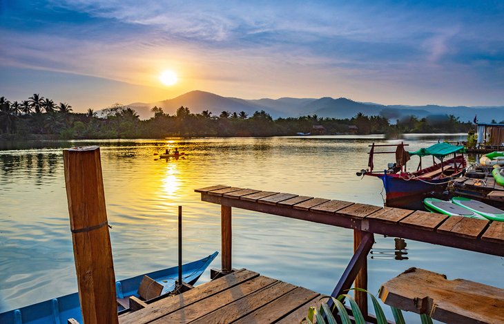 Vista sul fiume Kampot