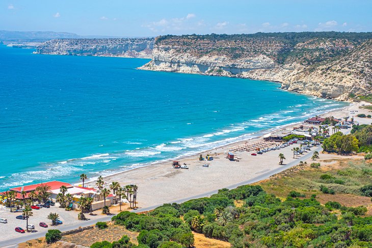 Aerial view of Kourion Beach