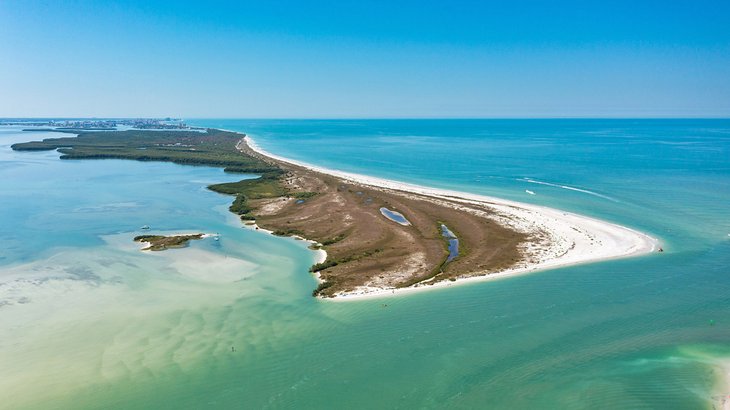 Aerial view of Caladesi Island State Park