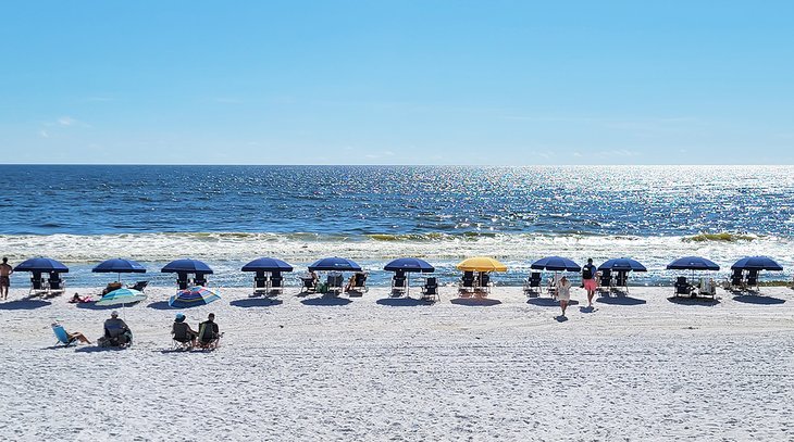 Umrellas on Miramar Beach