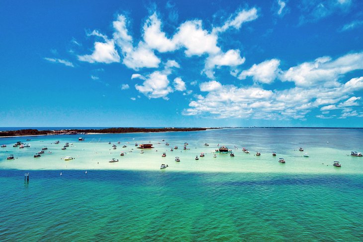 Aerial view of Crab Island