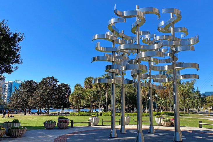 Sculpture in Lake Eola Park