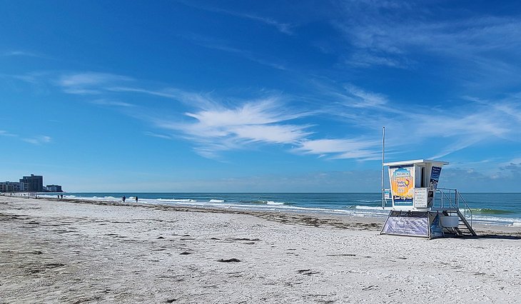 The beach at Sand Key State Park