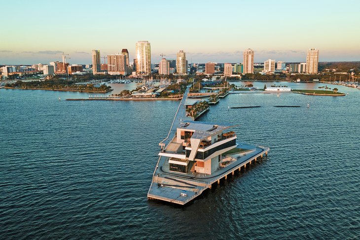 Aerial view of the new St. Pete Pier