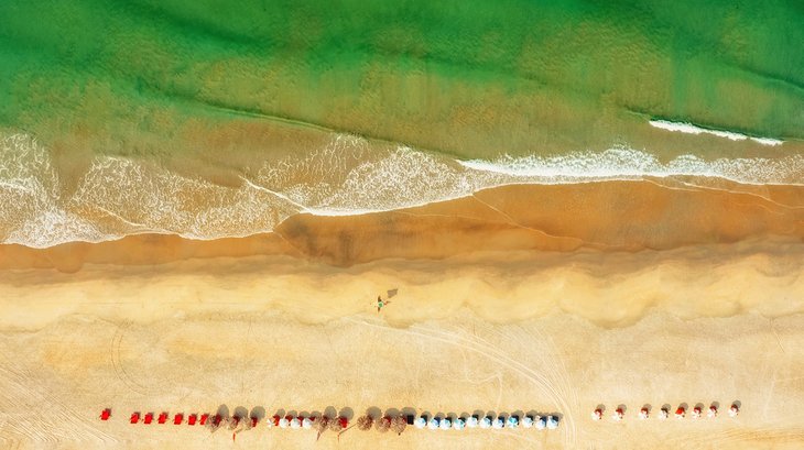 Aerial view of Mobor Beach