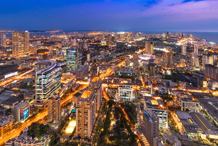 View from Lower Parel to Nariman Point in Mumbai