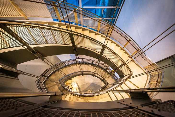 Modern staircase inside the The Walters Art Museum