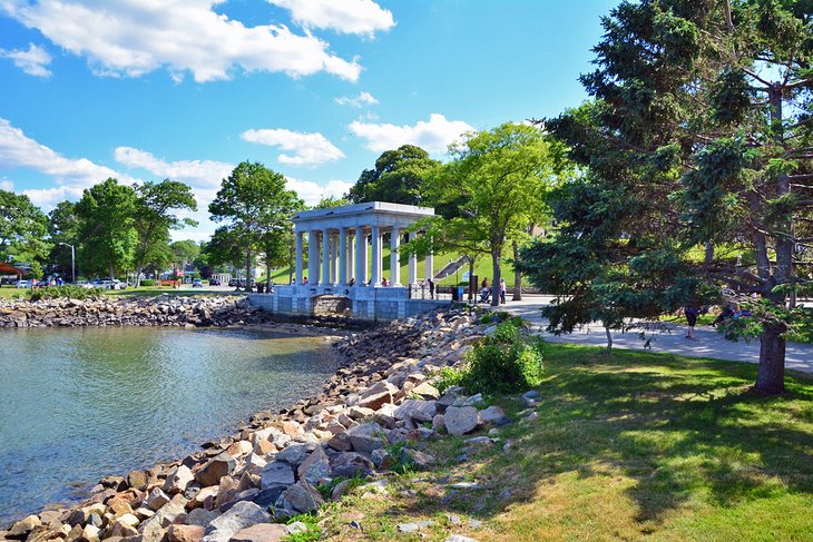 Waterfront park in Plymouth