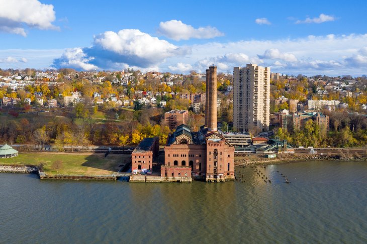 Yonkers, NY along the Hudson River