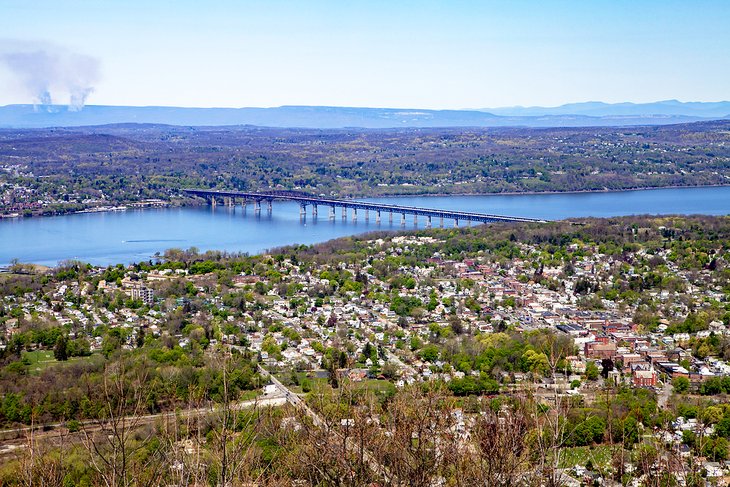 Aerial view of Beacon, New York