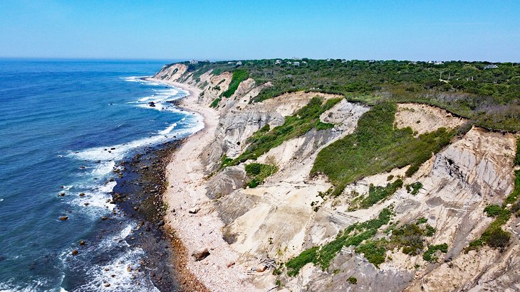 The Mohegan Bluffs on Block Island, Rhode Island