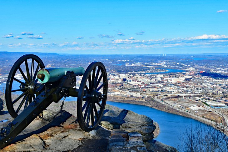 View over Chattanooga from Lookout Mountain