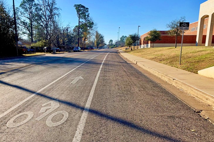 Bike trail in Tyler