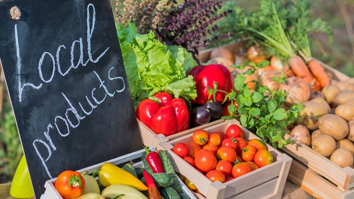 Fresh produce at the farmers market