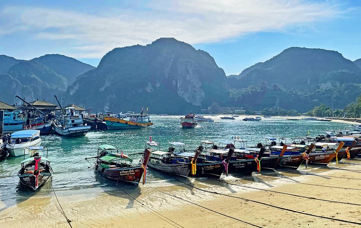 Boats on the beach, Koh Phi Phi Don
