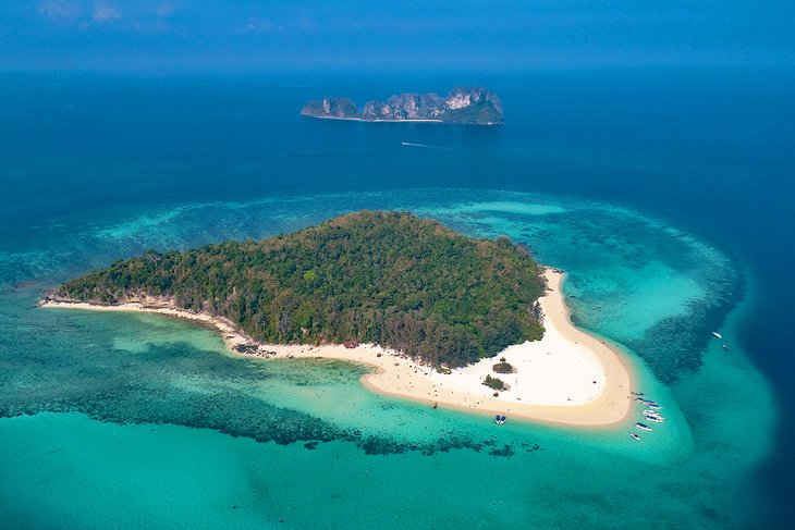Aerial view of Bamboo Island