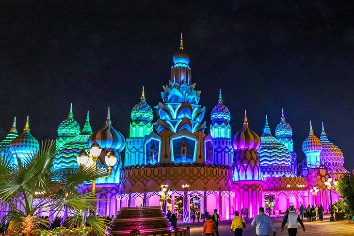 Global Village at night