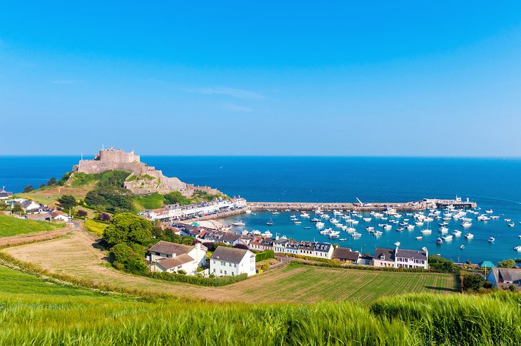 Gorey Castle in Saint Martin, Jersey, Channel Islands