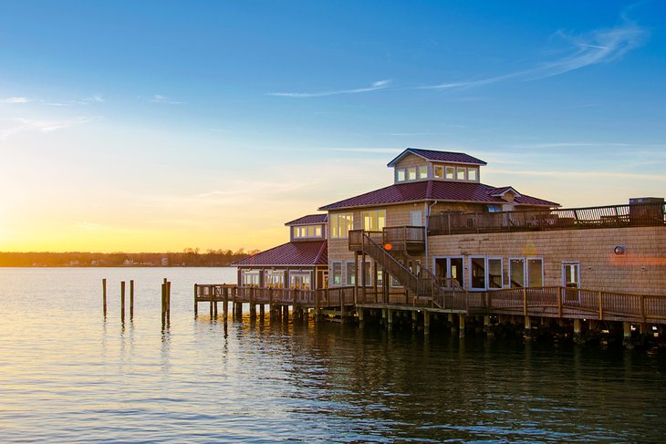 Restaurant over the water on Solomons Island