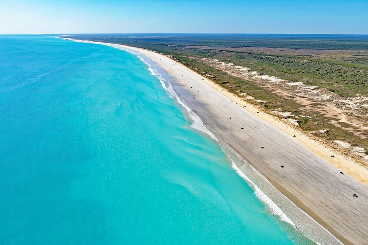Aerial view of Cable Beach in Broome, Western Australia