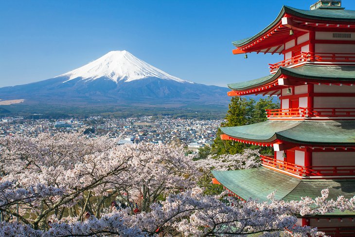 Chureito Pagoda and Mount Fuji