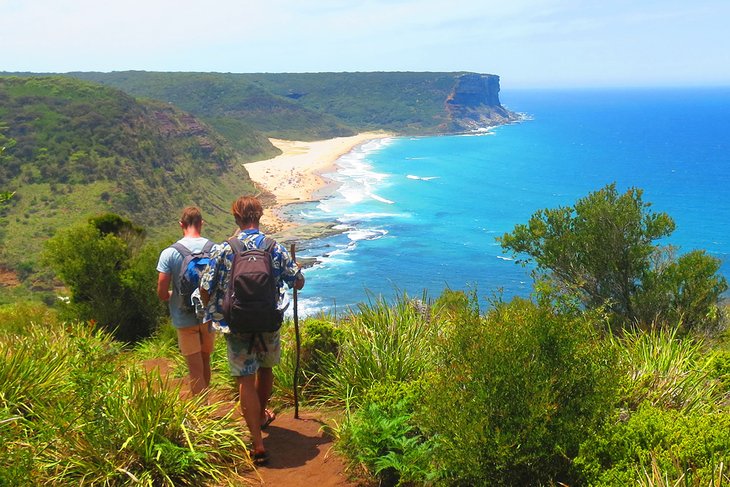 Hikers along the New South Wales coast