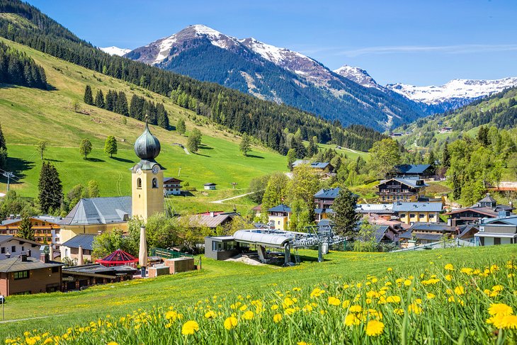 Saalbach, Austria in the summer