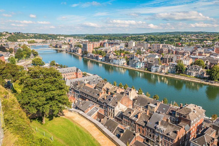Aerial views over Namur