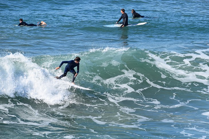 Surfing at Huntington Beach